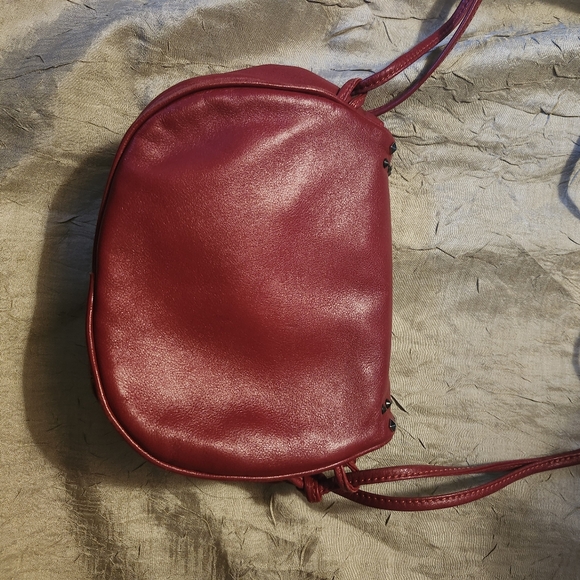 EUC Au Red Leather Crossbody Purse - Picture 10 of 10